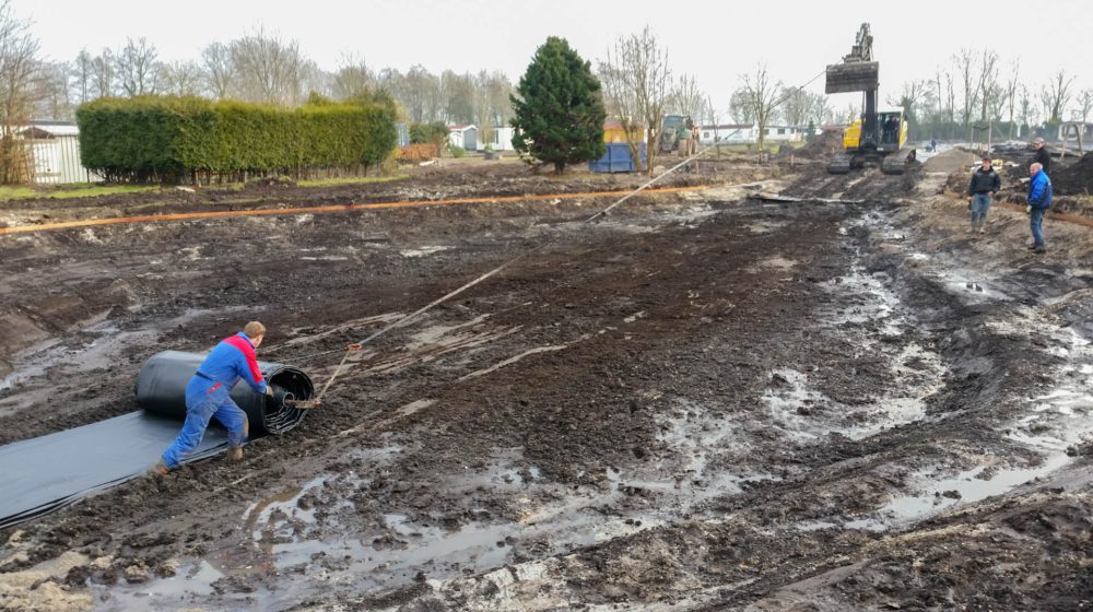 Vijverfolie op vakantiepark, Nijkerk