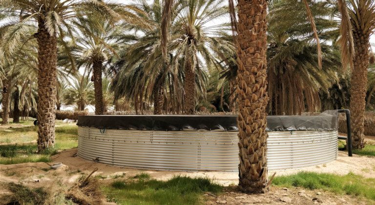 Wateropslag bij dadelkwekerijen, Tunesië