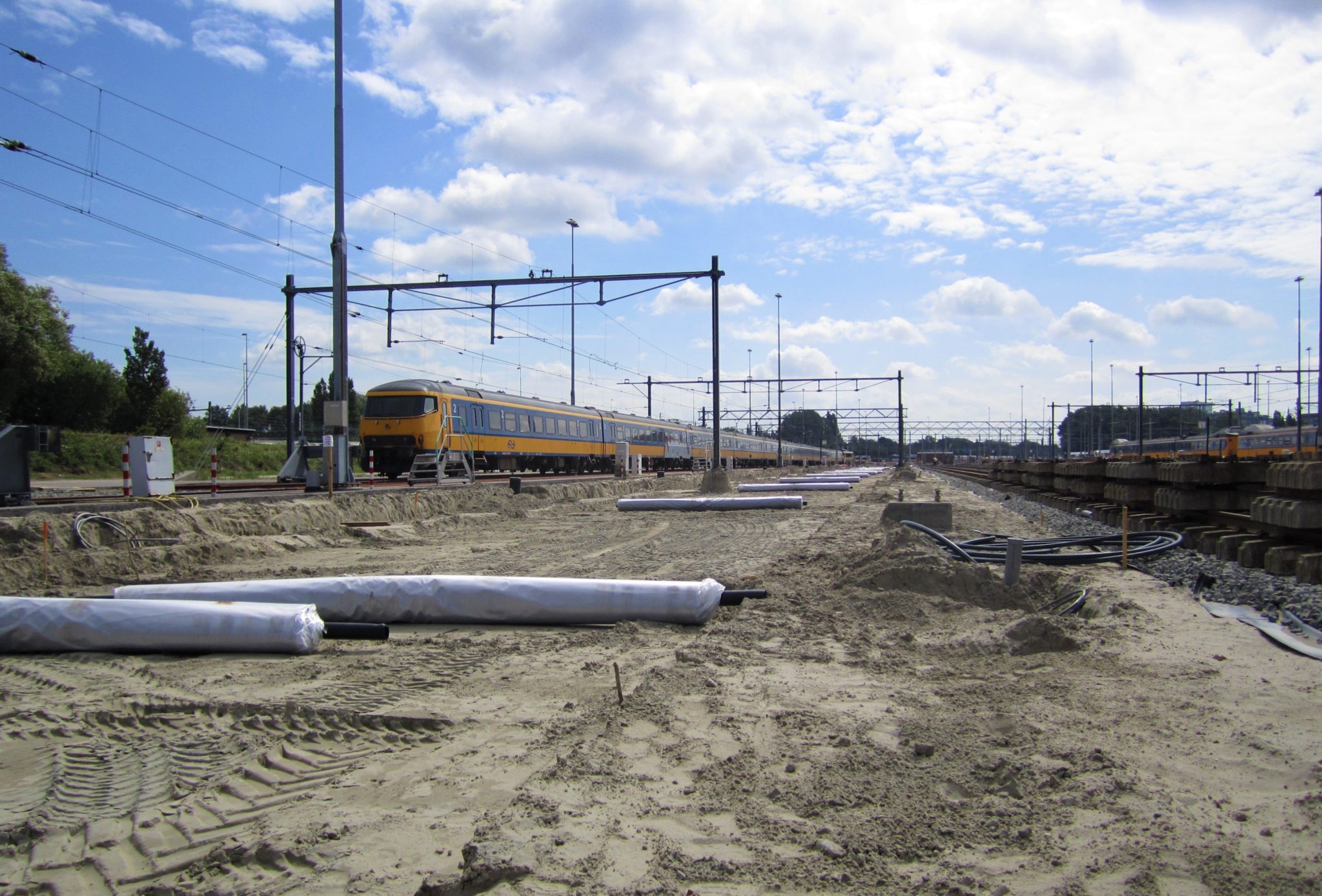 LDPE folie onder het spoor, Den Haag