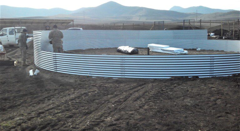 Water storage for apple vinyards, Georgia