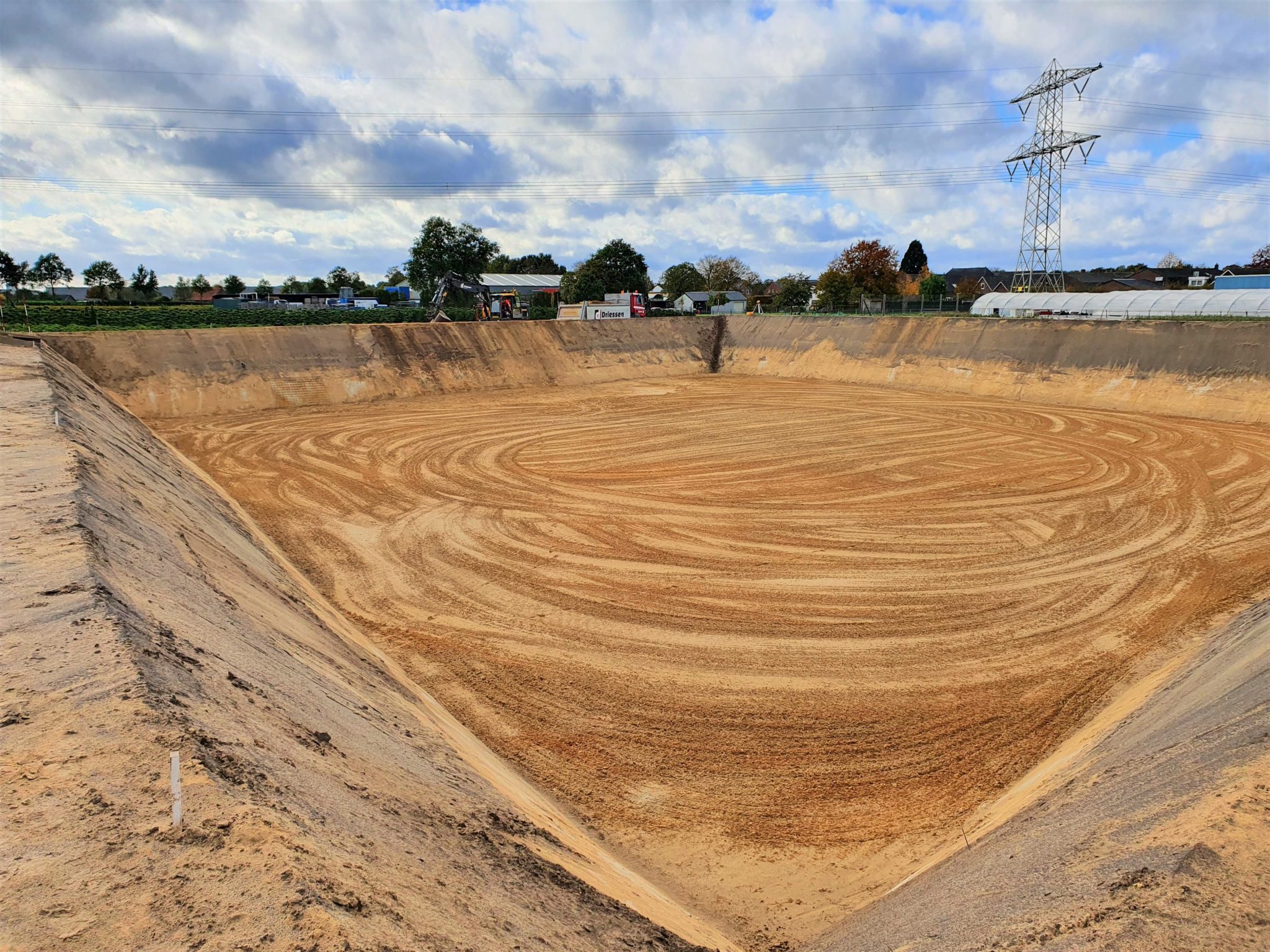 Excavated basins for blueberry growers, the Netherlands