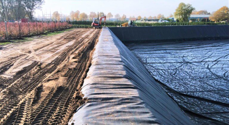 Excavated basins for blueberry growers, the Netherlands