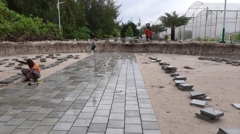 Water storage for a melon nursery, Maldives