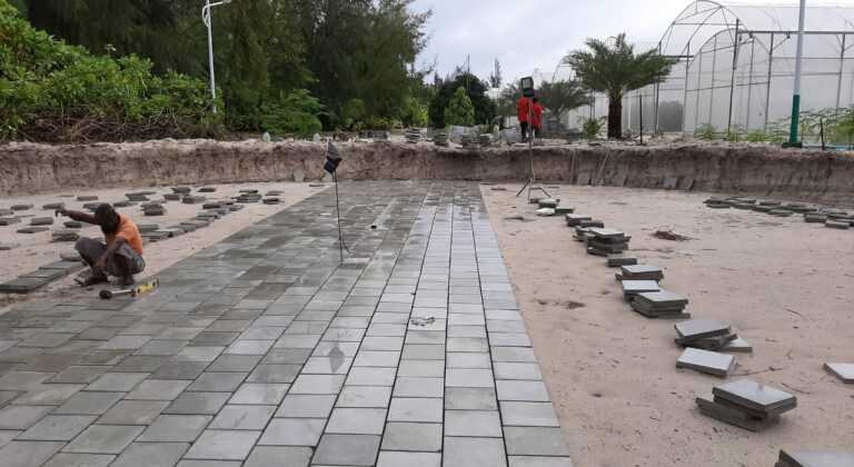 Water storage for a melon nursery, Maldives