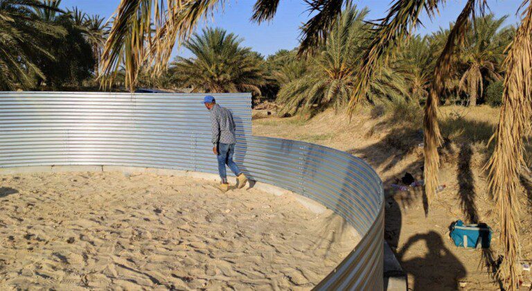 Water storage for date farms, Tunisia