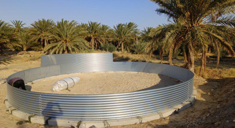 Water storage for date farms, Tunisia