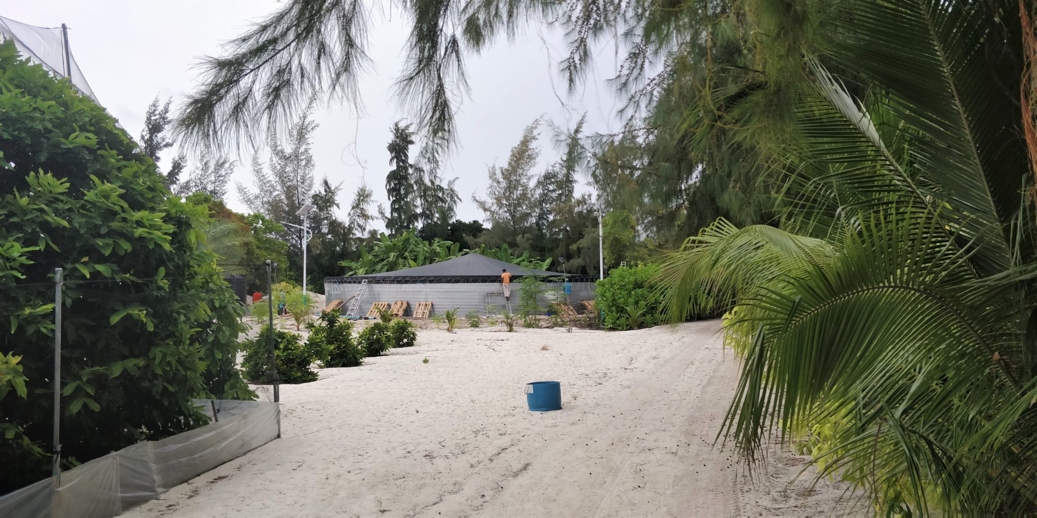 Water storage for a melon nursery, Maldives