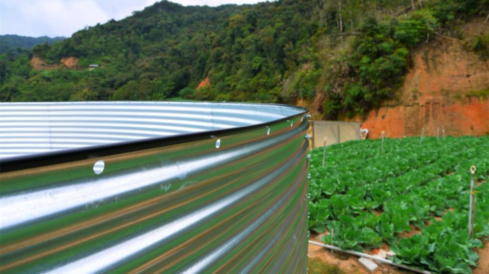 Water tank for an orchid nursery, Malaysia