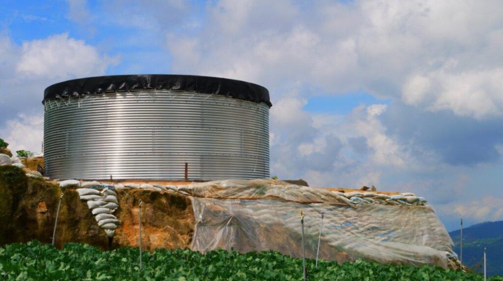 Water tank for an orchid nursery, Malaysia