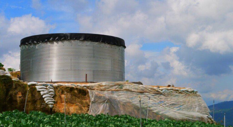 Water tank for an orchid nursery, Malaysia