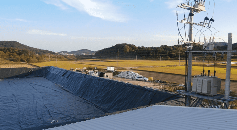 Excavated reservoir, South Korea