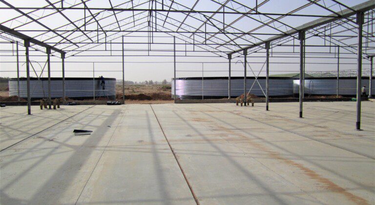 Six water tanks for a brandnew greenhouse complex, Saudi Arabia