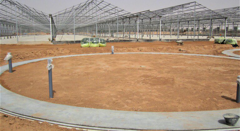 Six water tanks for a brandnew greenhouse complex, Saudi Arabia