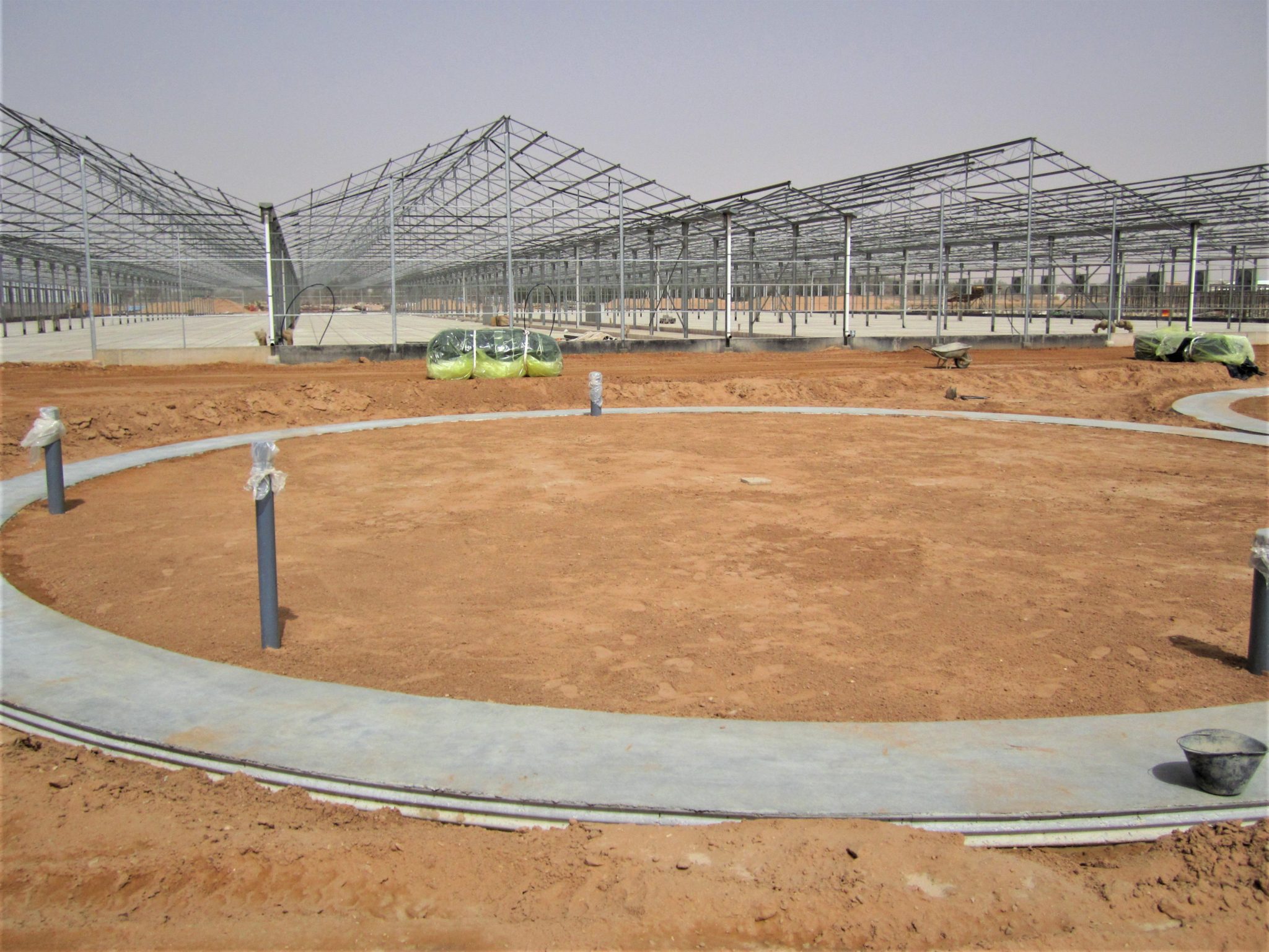 Six water tanks for a brandnew greenhouse complex, Saudi Arabia