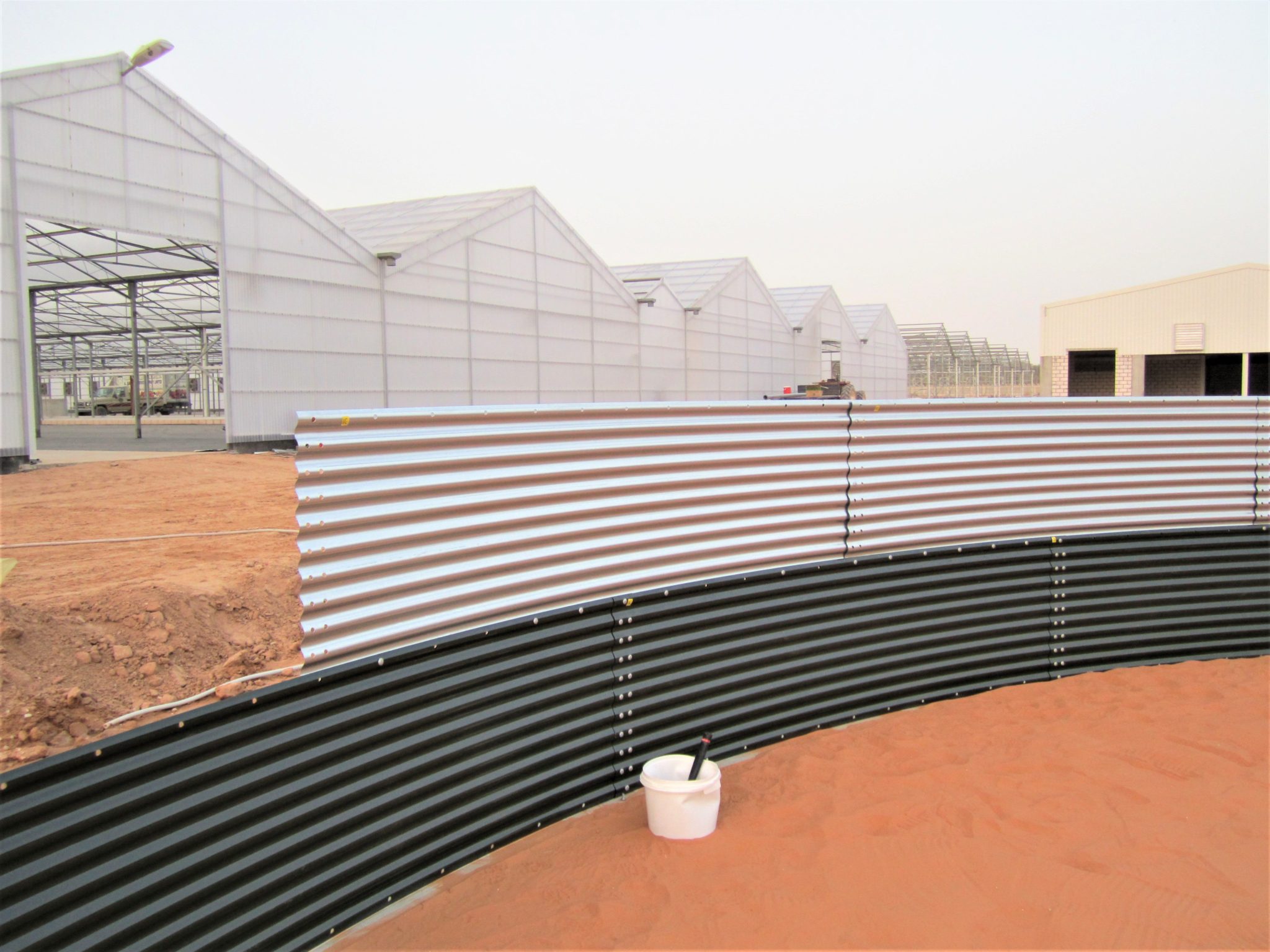 Six water tanks for a brandnew greenhouse complex, Saudi Arabia