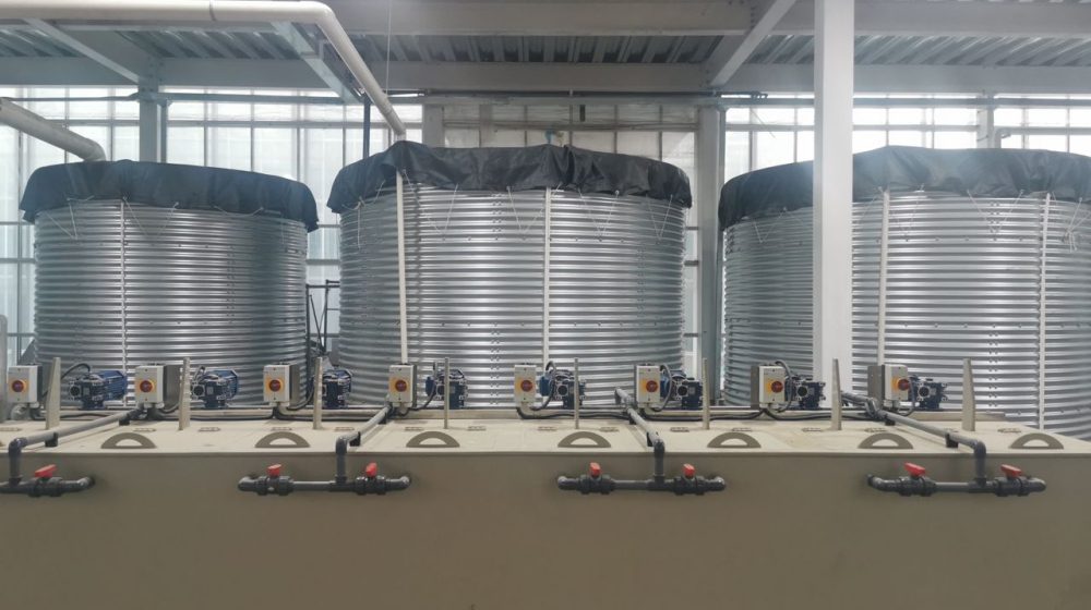 Water storage tanks at Horti Innovation Park, China