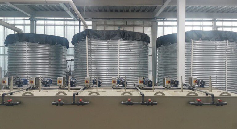 Water storage tanks at Horti Innovation Park, China