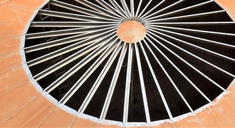 Galvanised steel roofs