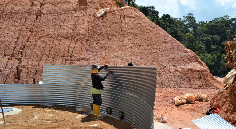 Tank for a watermelon nursery, Malaysia