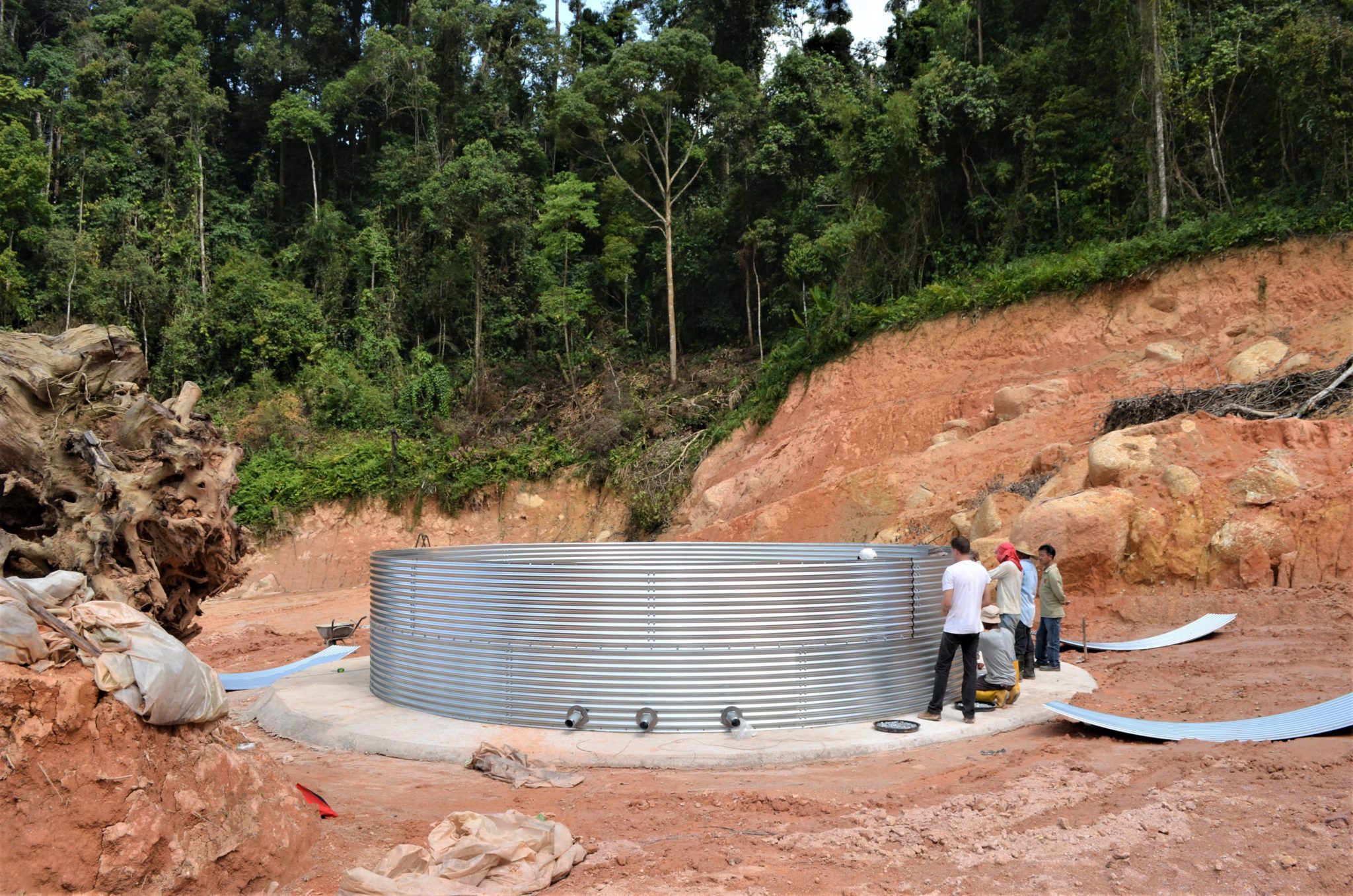 Tank for a watermelon nursery, Malaysia