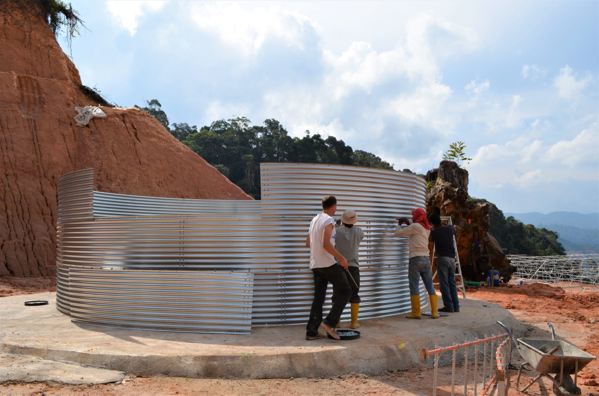 Tank for a watermelon nursery, Malaysia