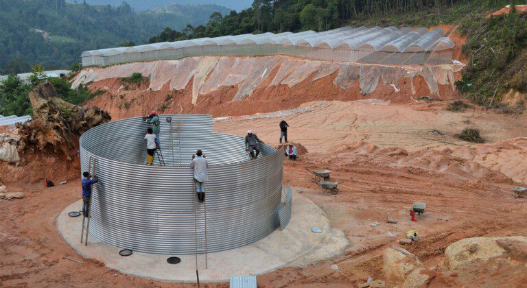 Tank for a watermelon nursery, Malaysia