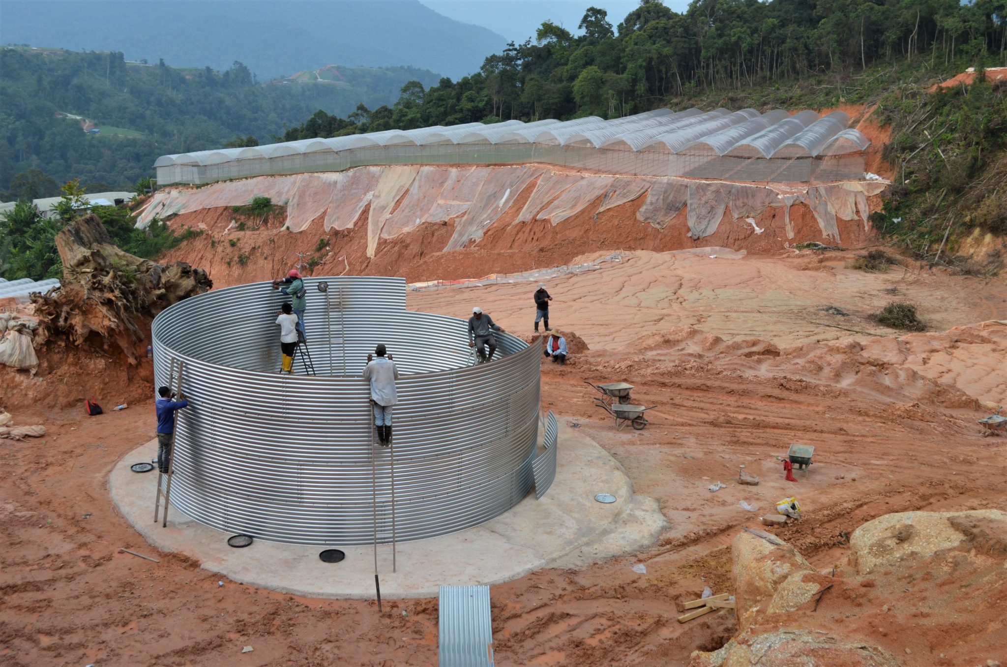 Tank for a watermelon nursery, Malaysia