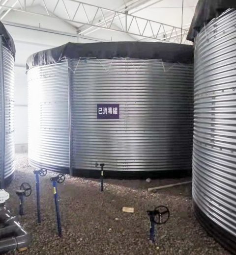 Water storage at greenhouses, China