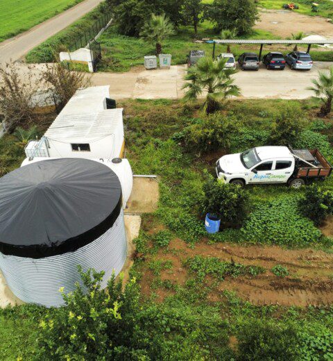 A fully waterproof FPP cover at a dairy farm, Portugal