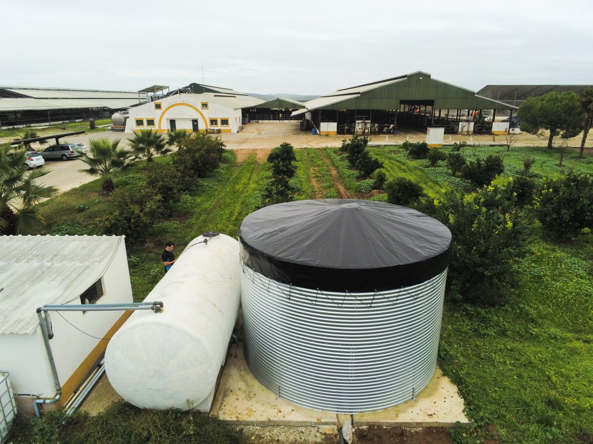 A fully waterproof FPP cover at a dairy farm, Portugal