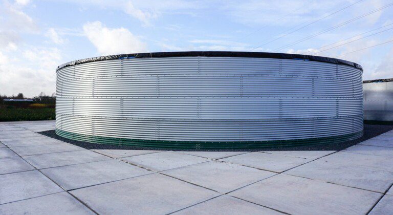 Water tanks at nursery, the Netherlands