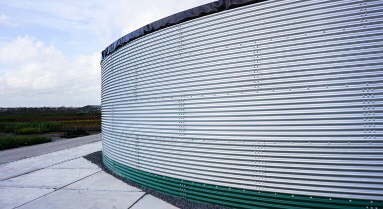 Water tanks at nursery, the Netherlands