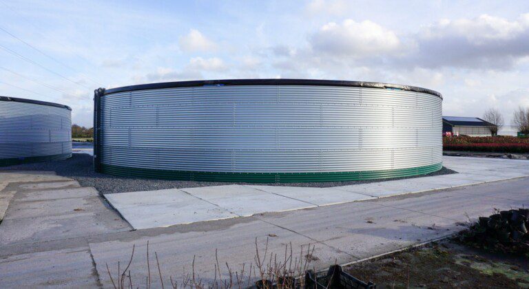 Water tanks at nursery, the Netherlands