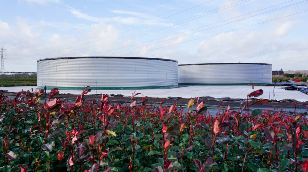 Water tanks at nursery, the Netherlands