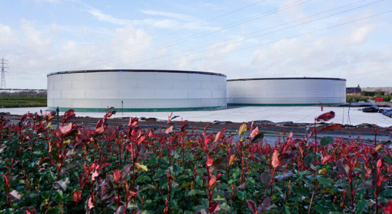 Water tanks at nursery, the Netherlands