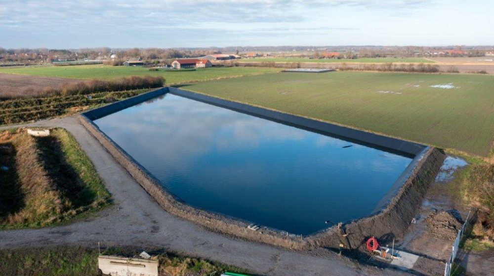 Basin for a sustainable water management project, the Netherlands