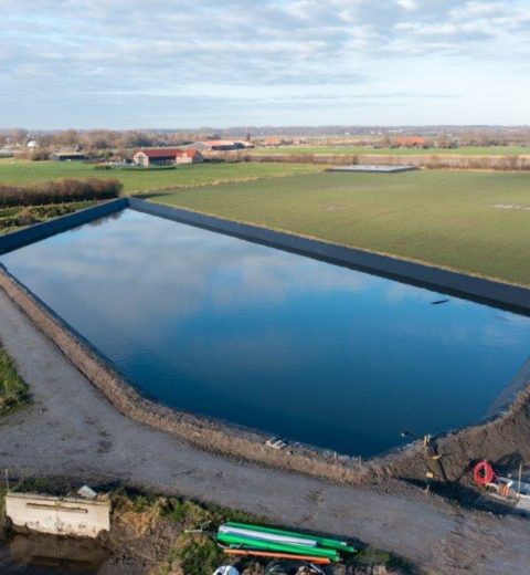 Basin for a sustainable water management project, the Netherlands