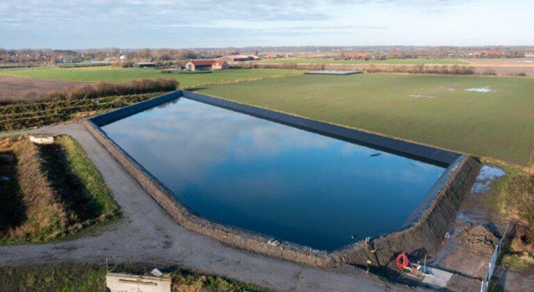 Basin for a sustainable water management project, the Netherlands