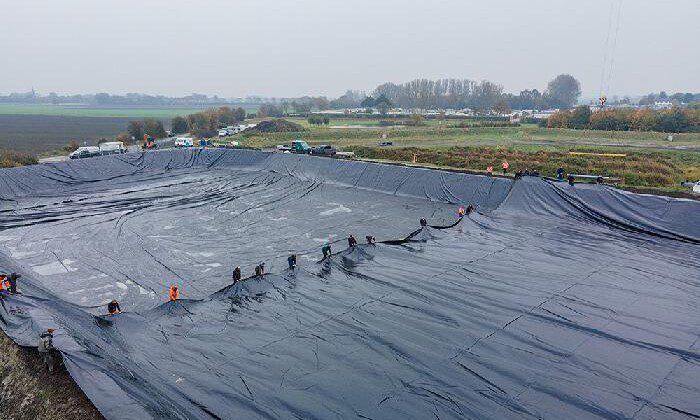 Basin for a sustainable water management project, the Netherlands