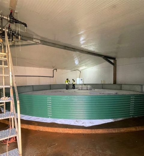 Water storage for a salad producer, Portugal