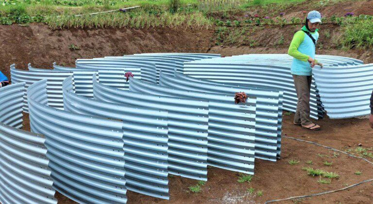Water storage for strawberries in greenhouses, Indonesia