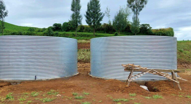 Water storage for strawberries in greenhouses, Indonesia