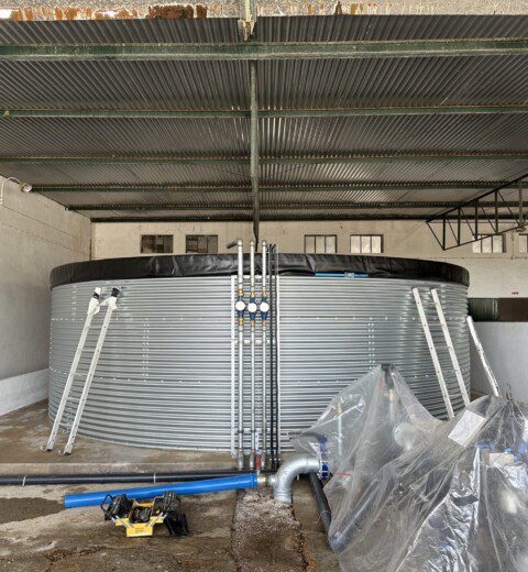 Water tank for an olive orchard, Portugal