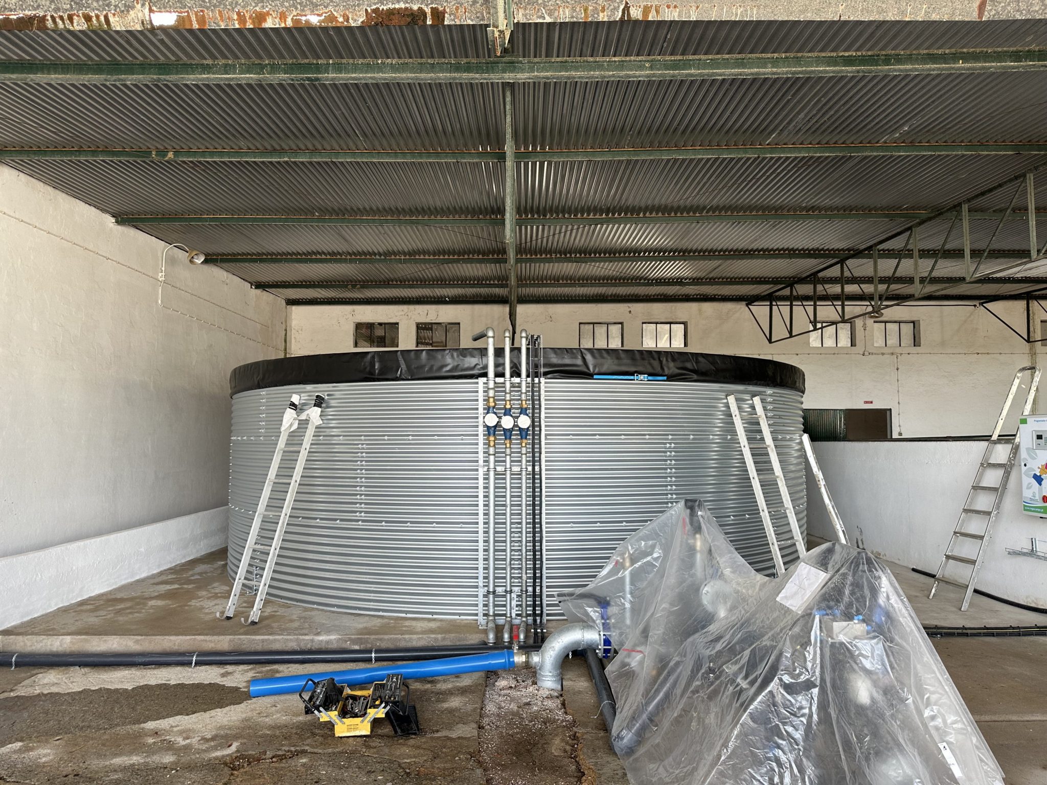 Water tank for an olive orchard, Portugal