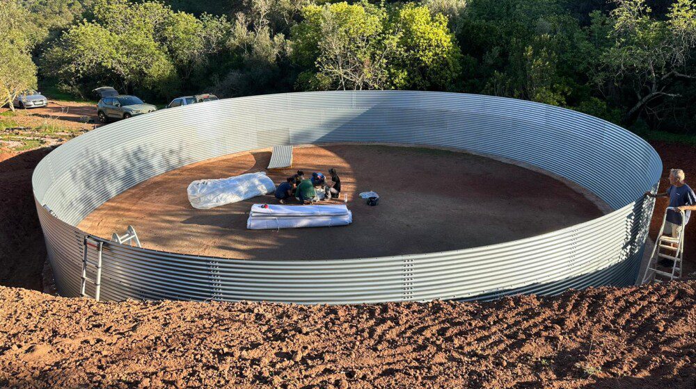 water tank for rainwater collection